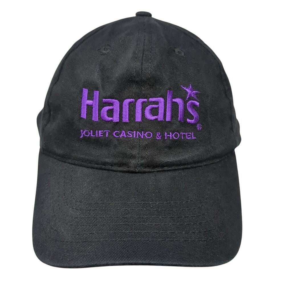 Harrahs Casino & Hotel Slideback Baseball Cap Black One Size AMC Deluxe Headwear